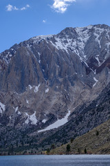 Fototapeta na wymiar Convict Lake and the Sherwin Range mountains surrounding the lake part of the Sierra Nevada Mountains