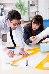 Obraz premium Engineers working on new project