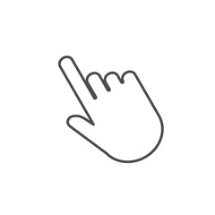 Hand icon. Click sign. Vector illustration. Flat design.