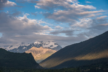 Landscape with majestic mountains