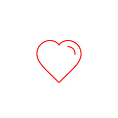 Heart line icon, Vector isolated love outline symbol