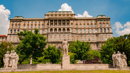 Fototapeta premium Buda district in summer green Budapest, Hungary