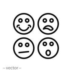 face emotions set icons