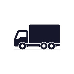 Delivery Truck Icon isolated on white background. Vector simple flat illustration. Delivery concept