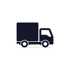 Delivery Truck Icon isolated on white. Vector simple flat illustration. Delivery symbol