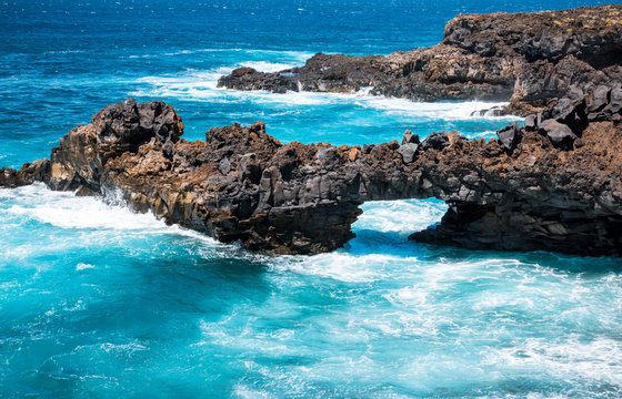 Fototapeta Wonderful natural pool at the Tenerife island