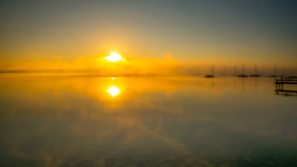 Sonnenaufgang am Starnberger See
