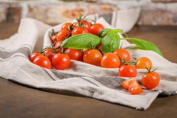 Small red cherry tomatoes