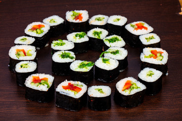 Delicious vegetarian rolls