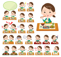 school girl Green Blazer_Meal