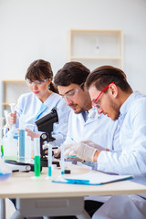 Team of chemists working in the lab