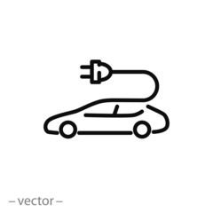electric car icon vector