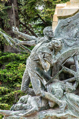 Detalle monumento a daoiz y velarde, parque de la victoria segovia