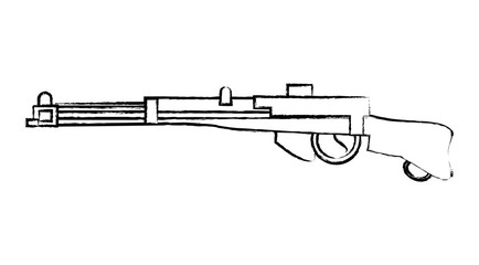 shotgun weapon icon over white background, vector illustration