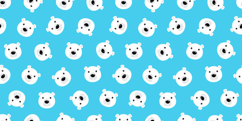 bear seamless pattern vector polar bear panda teddy background wallpaper isolated repeat