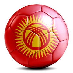 Kyrgyzstan soccer ball football futbol isolated © intriceight