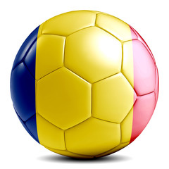 Fototapeta premium Romania soccer ball football futbol isolated