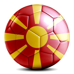Obraz premium Macedonia soccer ball football futbol isolated
