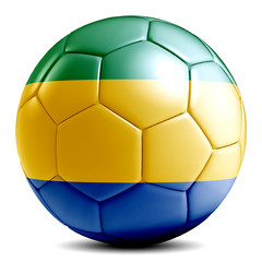 Fototapeta premium Gabon soccer ball football futbol isolated