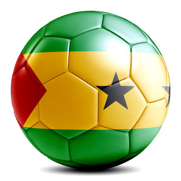 Sao Tome soccer ball football futbol isolated