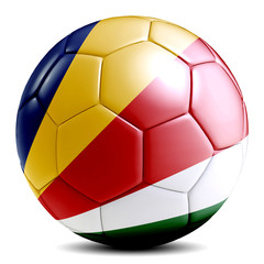 Fototapeta premium Seychelles soccer ball football futbol isolated