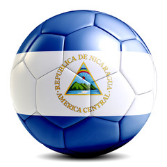 Nicaragua soccer ball football futbol isolated © intriceight
