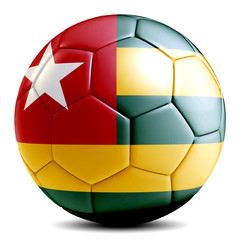 Obraz premium Togo soccer ball football futbol isolated