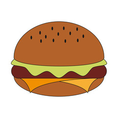 Hamburger fast food vector illustration graphic design