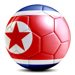 Obraz premium North Korea soccer ball football futbol isolated