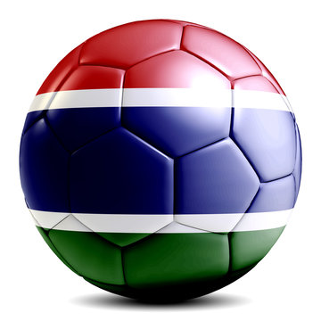 The Gambia soccer ball football futbol isolated