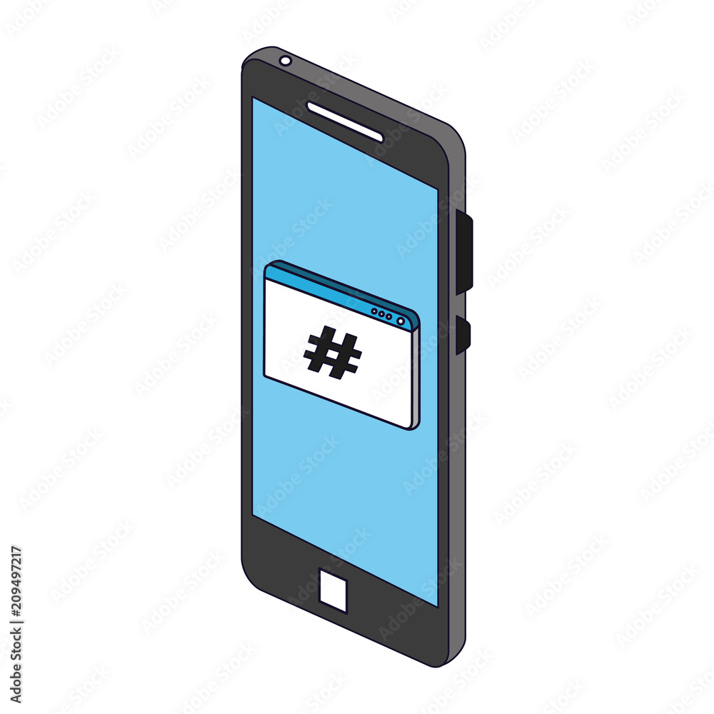 Aufkleber smartphone and programming vector illustration graphic design
