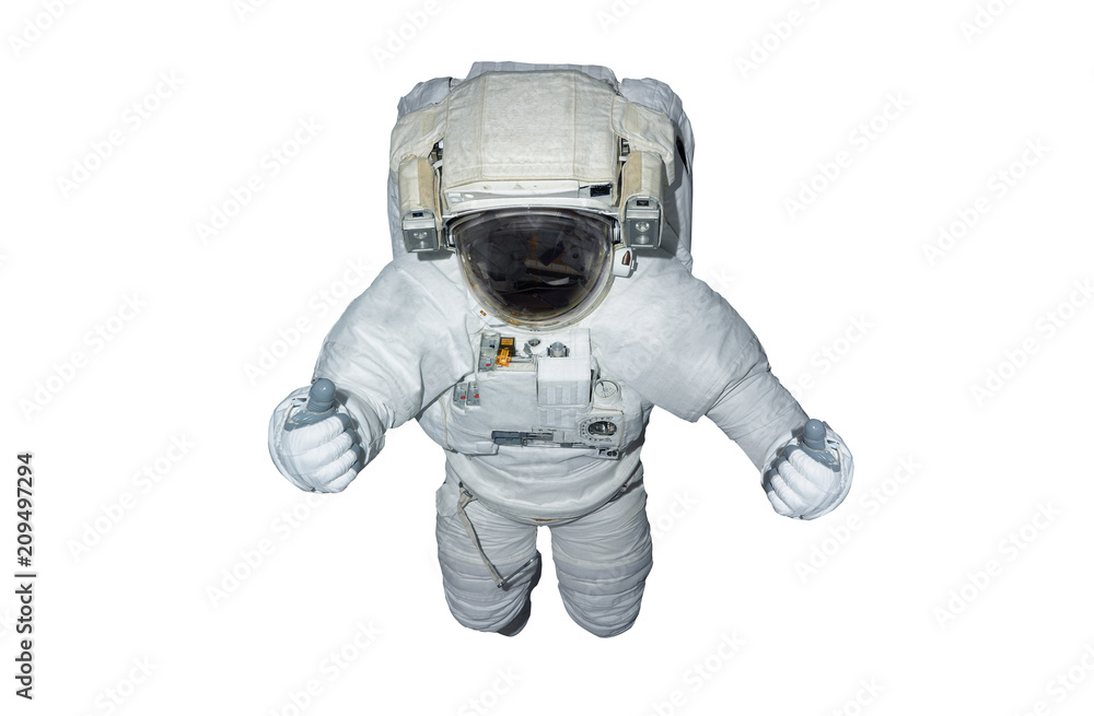 Poster astronaut isolated on white background 3d rendering elements of this image furnished by nasa