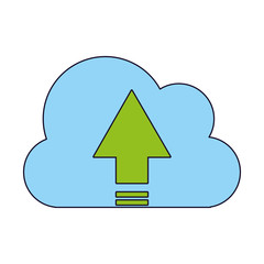 Cloud computing symbol vector illustration graphic design