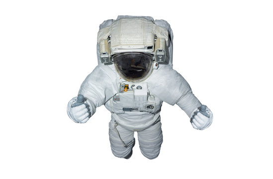 Astronaut isolated on white background 3D rendering elements of this image furnished by NASA