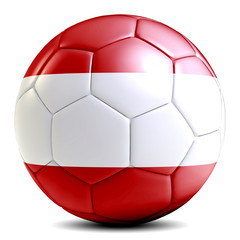 Obraz premium Austria soccer ball football futbol isolated