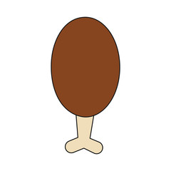 Broaster chicken thigh vector illustration graphic design
