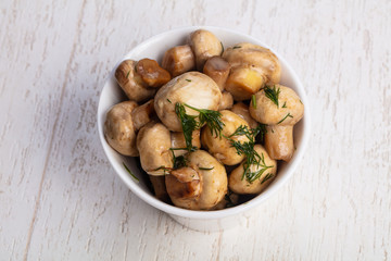 Tasty pickled mushrooms