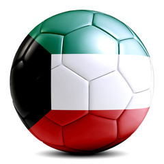 Kuwait soccer ball football futbol isolated