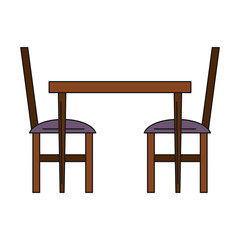 Table and chairs vector illustration graphic design