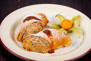 Baklava dessert with nuts