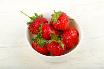 Strawberry in the bowl