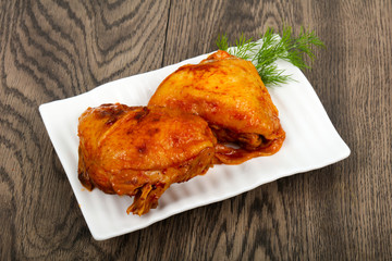 Roasted chicken thigh