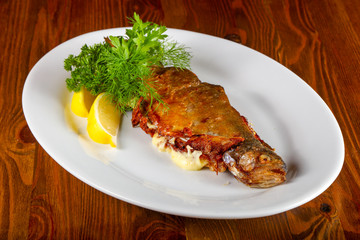 Trout stuffed cheese