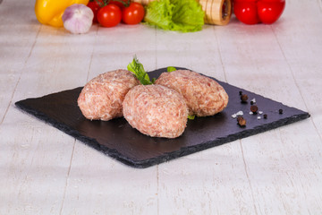 Raw pork cutlet