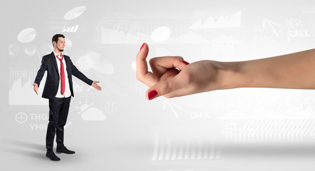 Distracted businessman with kisses on his face and business concept
