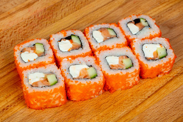 Salmon and cheese roll