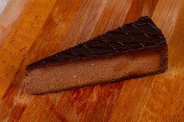 Tasty chocolate cheesecake