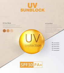 Obraz premium UV protection. Ultraviolet sunblock.