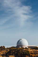 Obraz premium Teide Observatory astronomical telescopes in Tenerife, Canary Islands, Spain