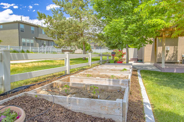 Contructed backyard grow beds